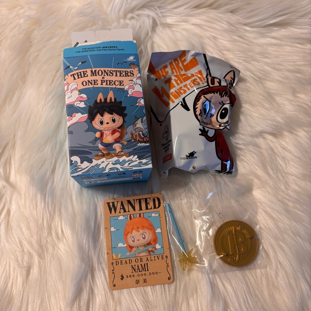 POPMART The Monsters Labubu One Piece Nami Figure OPEN BOX